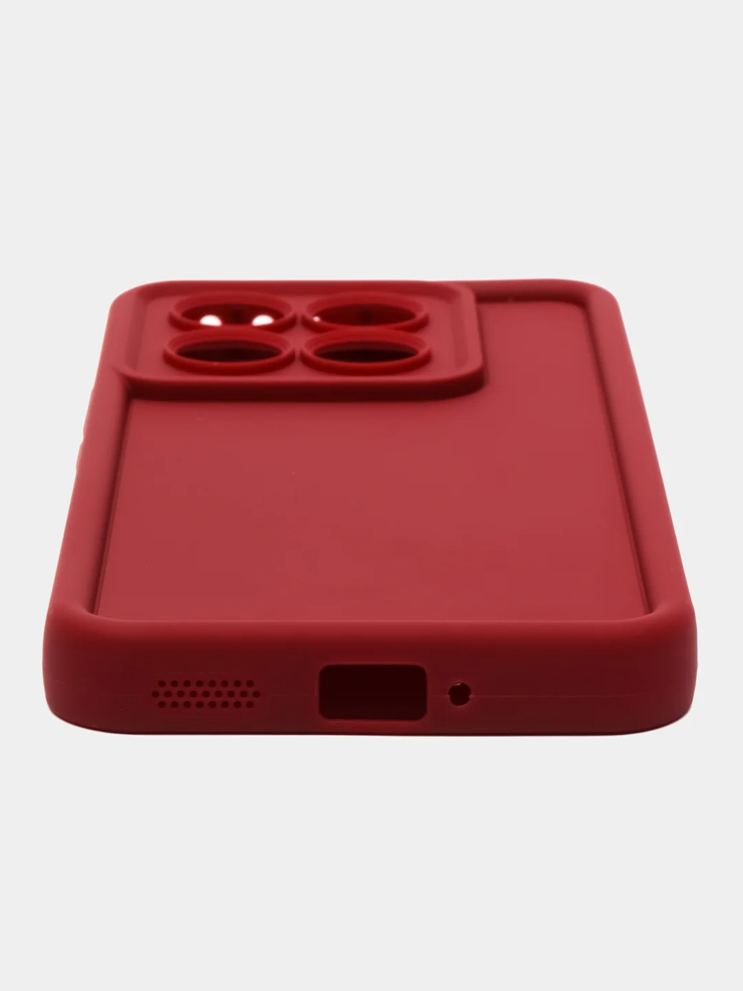 Бордовый чехол для Xiaomi 14T (Сяоми 14Т), противоударный, с бортиками