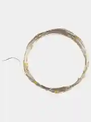 Желтый гирлянда Нить 5 м роса, IP20, серебристая нить, 50 LED, USB