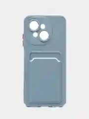 Синий меланж чехол для Tecno Spark Go1/ Go 2025 (Техно Го1 / Го 2025),  с карманом для карт