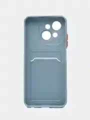 Синий меланж чехол для Tecno Spark Go1/ Go 2025 (Техно Го1 / Го 2025),  с карманом для карт