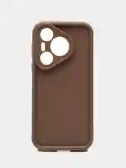 Коричневый чехол для Huawei Pura 70 (Хуавей пура 70), противоударный, с бортиками