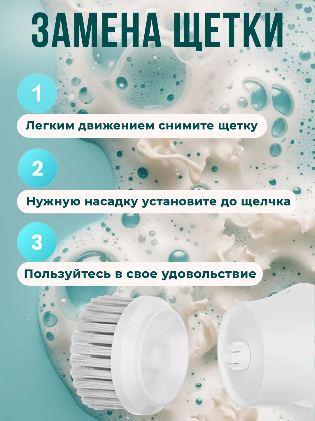 Белый щетка электрическая для уборки с насадками 5 в 1, беспроводная