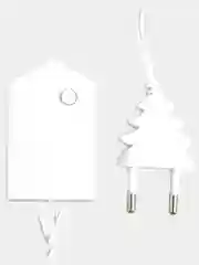 Белый гирлянда Нить 5 м, IP20, белая нить, 50 LED, свечение жёлтое, 8 режимов, 220 В