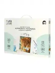 Алмазная мозаика ТРИ СОВЫ "Леопард", 40х50 см, холст на деревянном подрамнике