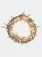 Гирлянда Нить 10 м, IP20, 100 LED, свечение тёплое белое, 8 режимов, 220 В