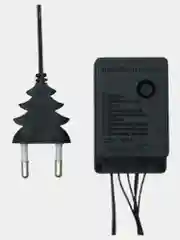 Черный гирлянда Нить 10 м, IP20, 100 LED, свечение тёплое белое, 8 режимов, 220 В