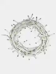 Белый гирлянда Нить 10 м, IP20, 100 LED, свечение тёплое белое, 8 режимов, 220 В