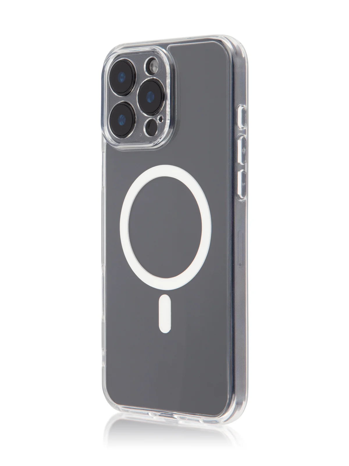 Прозрачный чехол MagSafe для iPhone 16, Pro, Max, Plus пластиковый с силиконом BROSCORP защитой камер