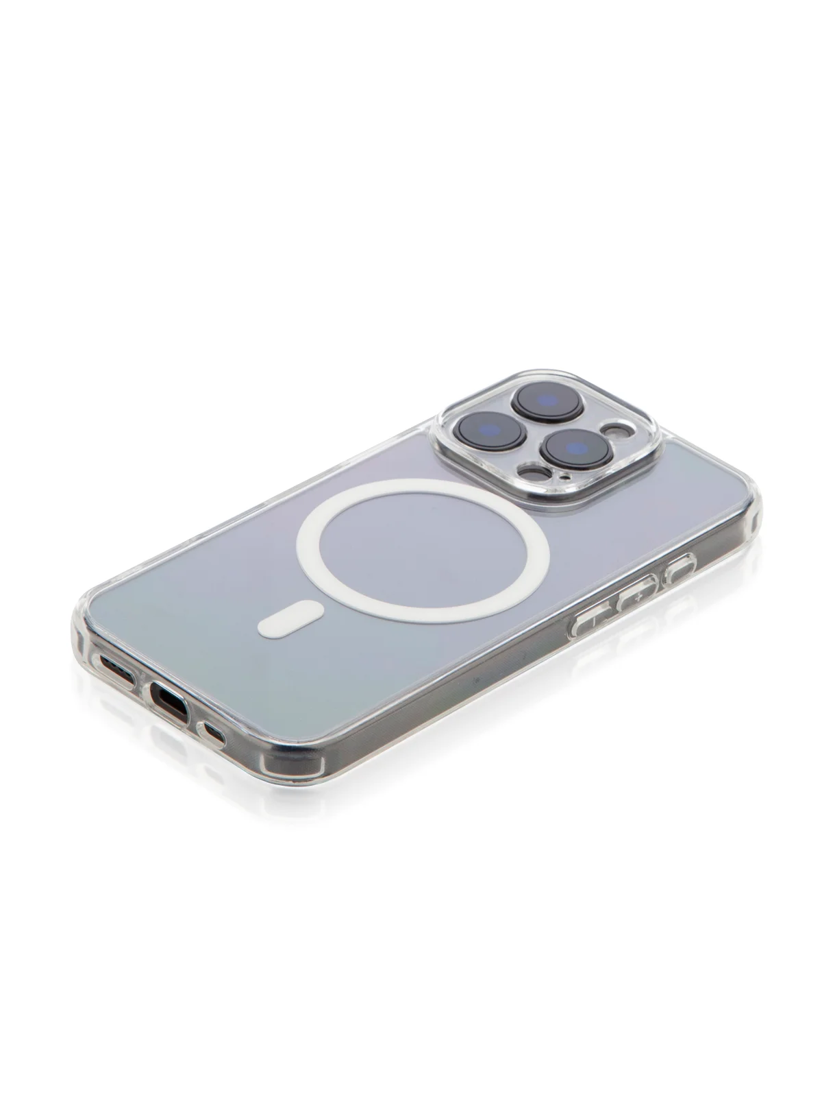 Прозрачный чехол MagSafe для iPhone 16, Pro, Max, Plus пластиковый с силиконом BROSCORP защитой камер