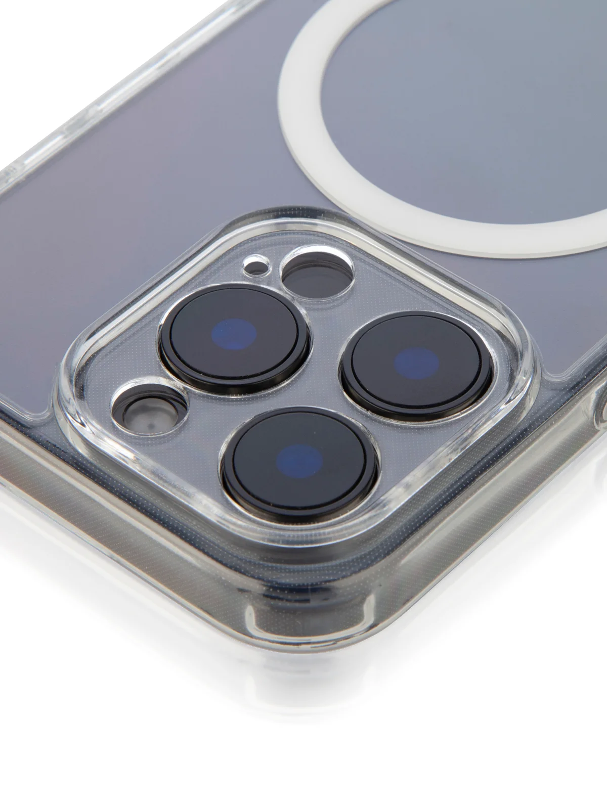 Прозрачный чехол MagSafe для iPhone 16, Pro, Max, Plus пластиковый с силиконом BROSCORP защитой камер