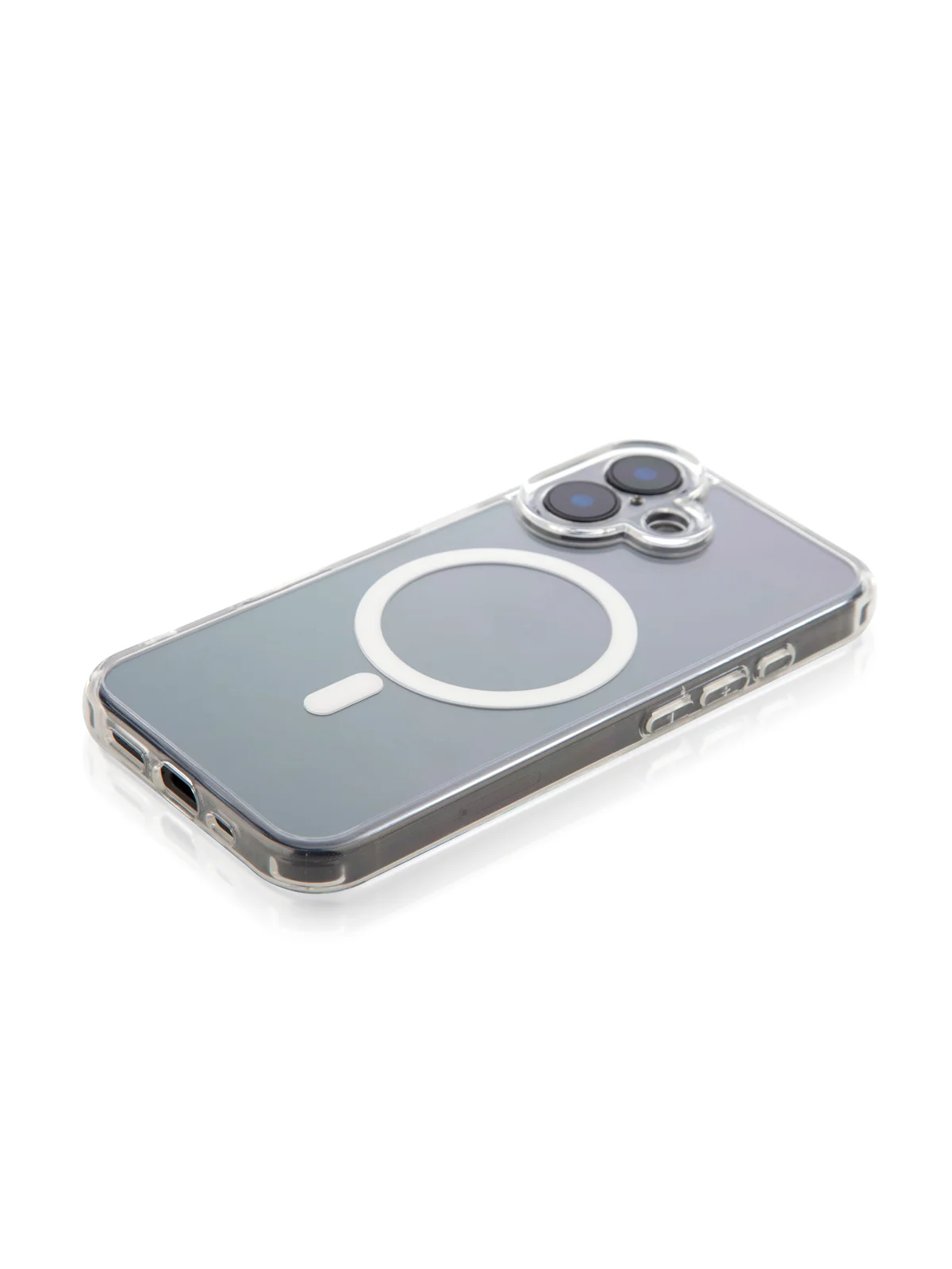 Прозрачный чехол MagSafe для iPhone 16, Pro, Max, Plus пластиковый с силиконом BROSCORP защитой камер