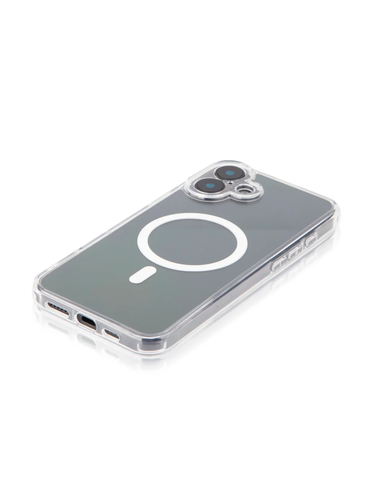 Прозрачный чехол MagSafe для iPhone 16, Pro, Max, Plus пластиковый с силиконом BROSCORP защитой камер