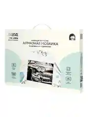Алмазная мозаика ТРИ СОВЫ "Винтажный автомобиль", 30х40 см, холст на деревянном подрамнике