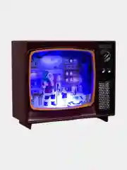 Светодиодная фигура Телевизор с Дедом Морозом 10  8  4 см, пластик, батарейки CR2032х2