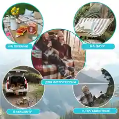 Мягкий и теплый флисовый плед-пончо EasyLife, 100 x 140 см, с кнопками и клетчатым рисунком
