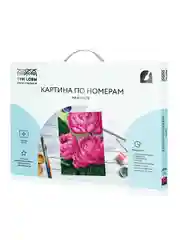 Картина по номерам на холсте ТРИ СОВЫ "Пионы", 40х50 см, с акриловыми красками и кистями