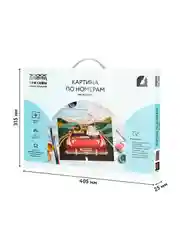 Картина по номерам ТРИ СОВЫ В лето на кабриолете, 30х40см, с акриловыми красками и кистями