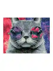Алмазная мозаика ТРИ СОВЫ "Кошачий космос", 40х50 см, холст на деревянном подрамнике