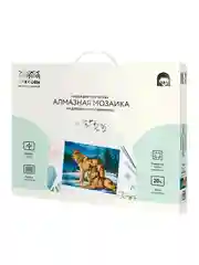 Алмазная мозаика ТРИ СОВЫ "Волчья семья", 40х50 см, холст на деревянном подрамнике