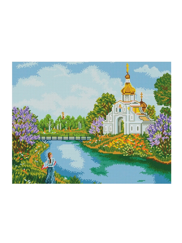 Алмазная мозаика Три совы "В родных краях", холст на деревянном подрамнике, 40х50 см