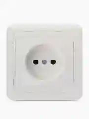 Розетка Smartbuy SBE-02w-10-S1-N, 1 гнездо, 10A, без заземления, белая