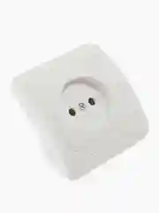 Розетка Smartbuy SBE-02w-10-S1-N, 1 гнездо, 10A, без заземления, белая