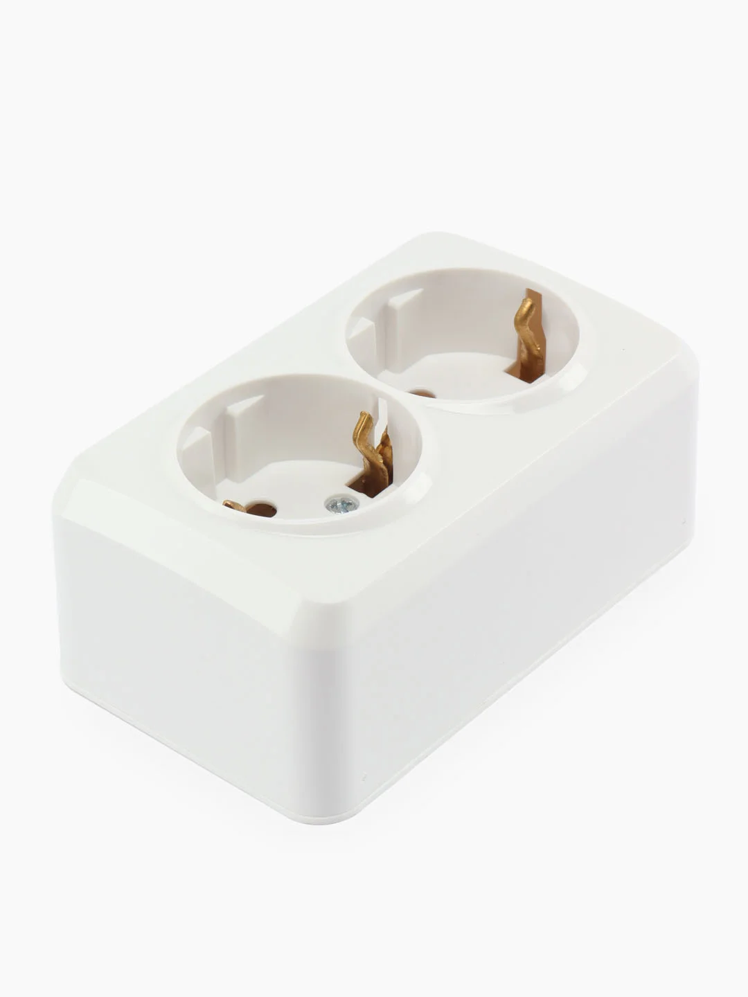 Розетка Smartbuy SBE-03w-16-S2-Z, 2 гнезда, 16А, с заземлением, белая
