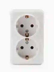 Розетка Smartbuy SBE-03w-16-S2-Z, 2 гнезда, 16А, с заземлением, белая