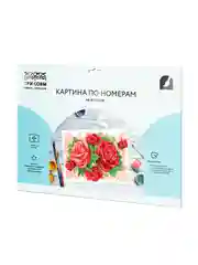 Картина по номерам на картоне Три совы "Розы", с акриловыми красками и кистями, 30х40 см
