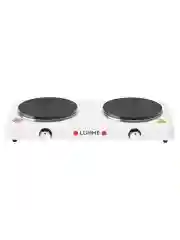 Белый электрическая плитка LUMME LU-HP3706A 2400W, 2 конфорки - чугун, диаметр - 15,5 см., белый