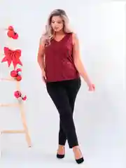Бордовый топ женский, с пайетками, большие размеры