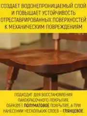Лак финишный для деревянных, пластиковых и ламинированных поверхностей, 15 мл