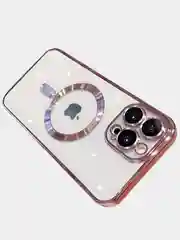 Розовый чехол MagSafe (Магсейф) силиконовый для iPhone 11, 12, 13, 14, 15, X/XS, XR, Pro, Pro Max, Plus
