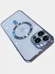 Небесно-голубой чехол MagSafe (Магсейф) силиконовый для iPhone 11, 12, 13, 14, 15, X/XS, XR, Pro, Pro Max, Plus