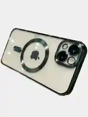 Зеленый чехол MagSafe (Магсейф) силиконовый для iPhone 11, 12, 13, 14, 15, X/XS, XR, Pro, Pro Max, Plus