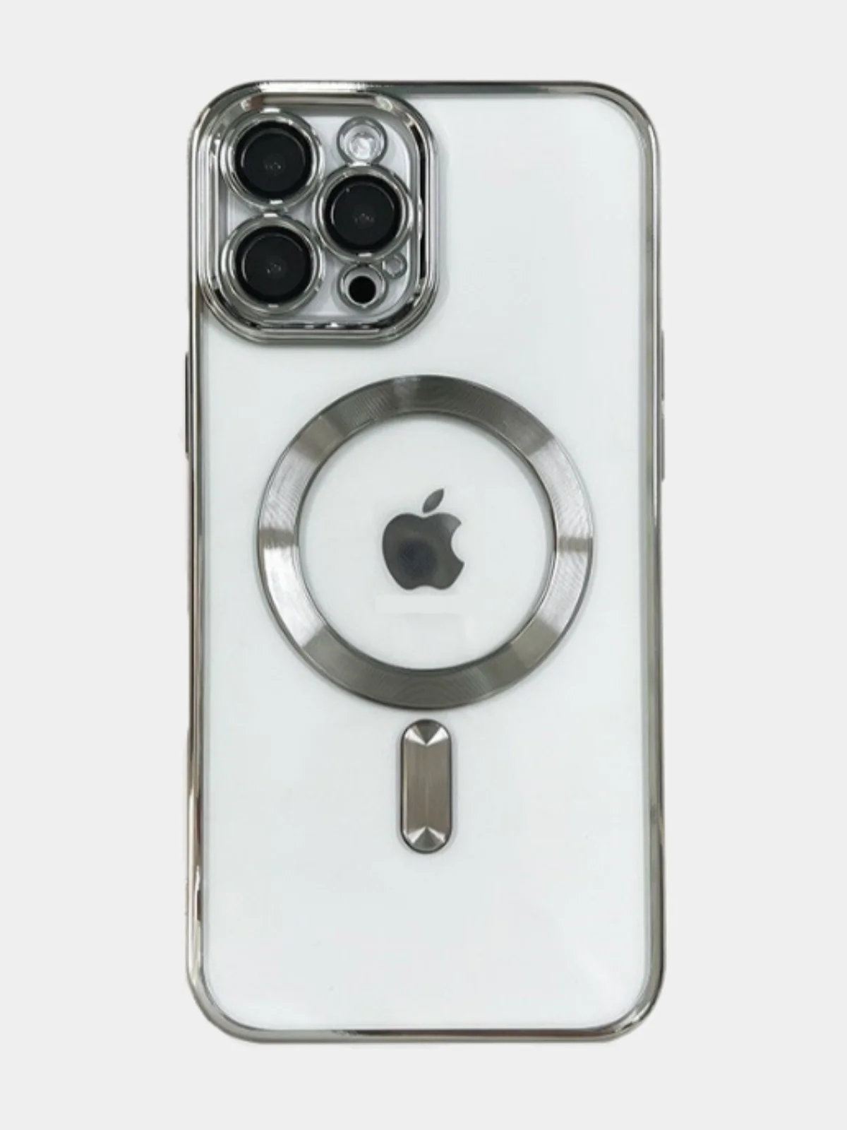 Серый чехол MagSafe (Магсейф) силиконовый для iPhone 11, 12, 13, 14, 15, X/XS, XR, Pro, Pro Max, Plus