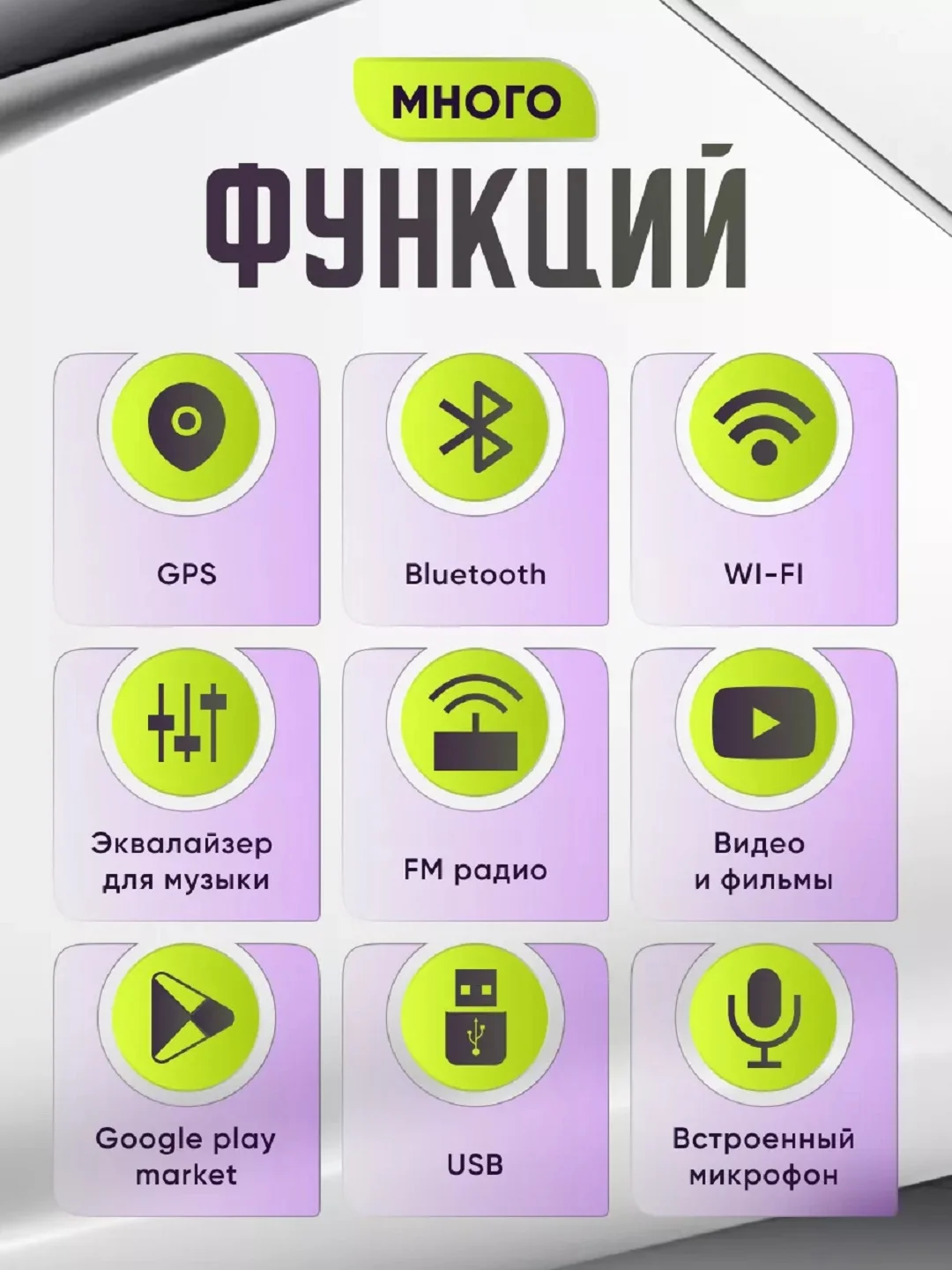 Магнитола Android на Газель Некст GAZ Gazel Next  2GB+32GB, экран 7", GPS, Bluetooth, USB