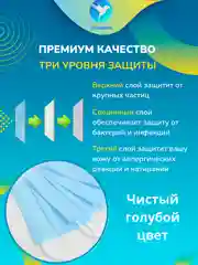 Голубой маска медицинская одноразовая цветная розовая фиолетовая зеленая оранжевая трехслойн 50 шт