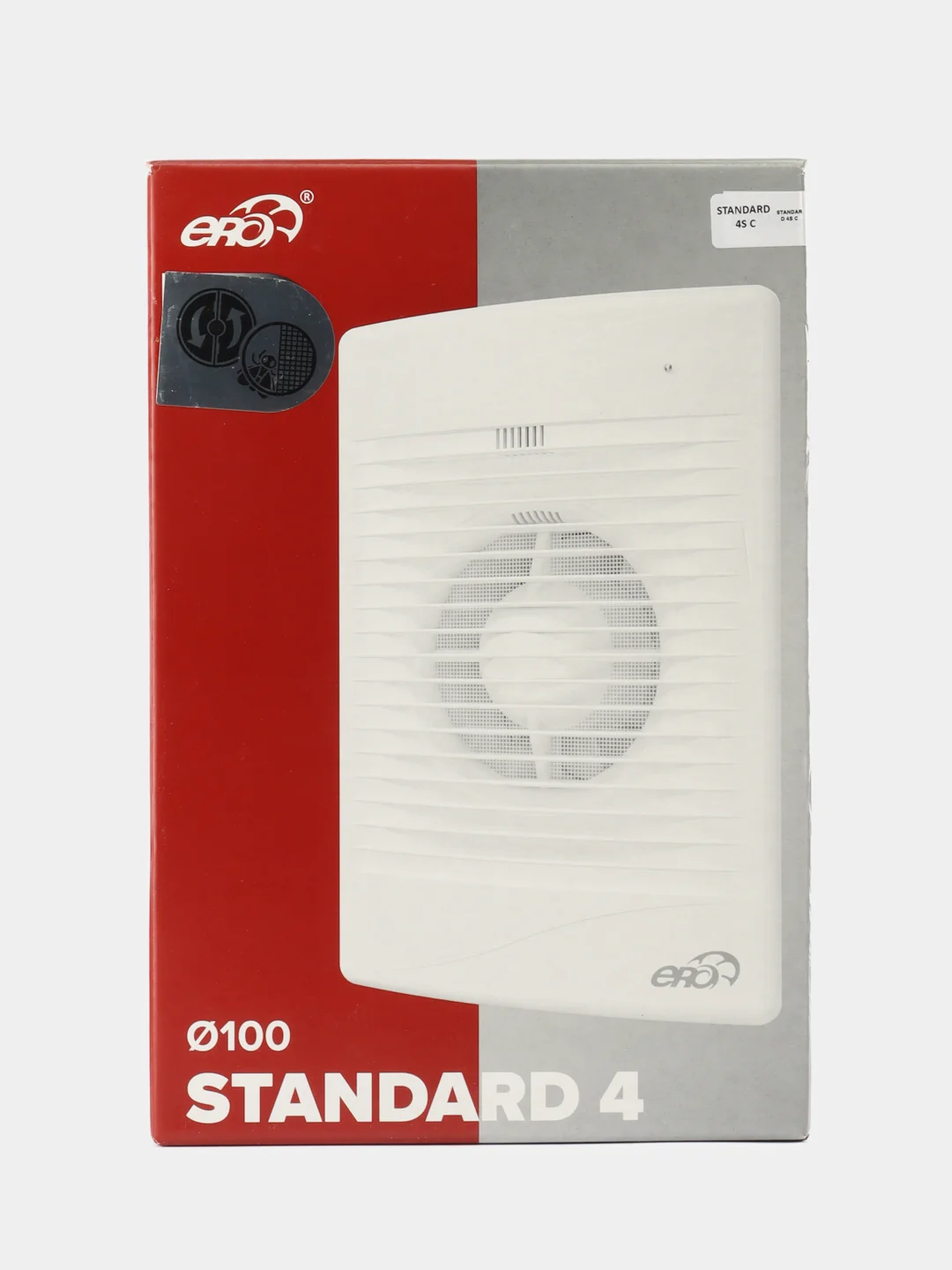 Вытяжной вентилятор 100 с обратным клапаном с москитной сеткой STANDARD 4S C