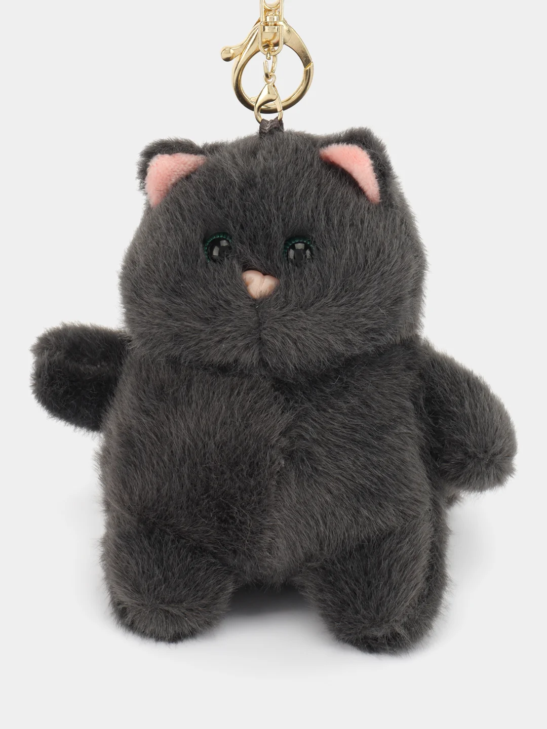 Серый металлик мягкая игрушка Кот, плюшевый Котик