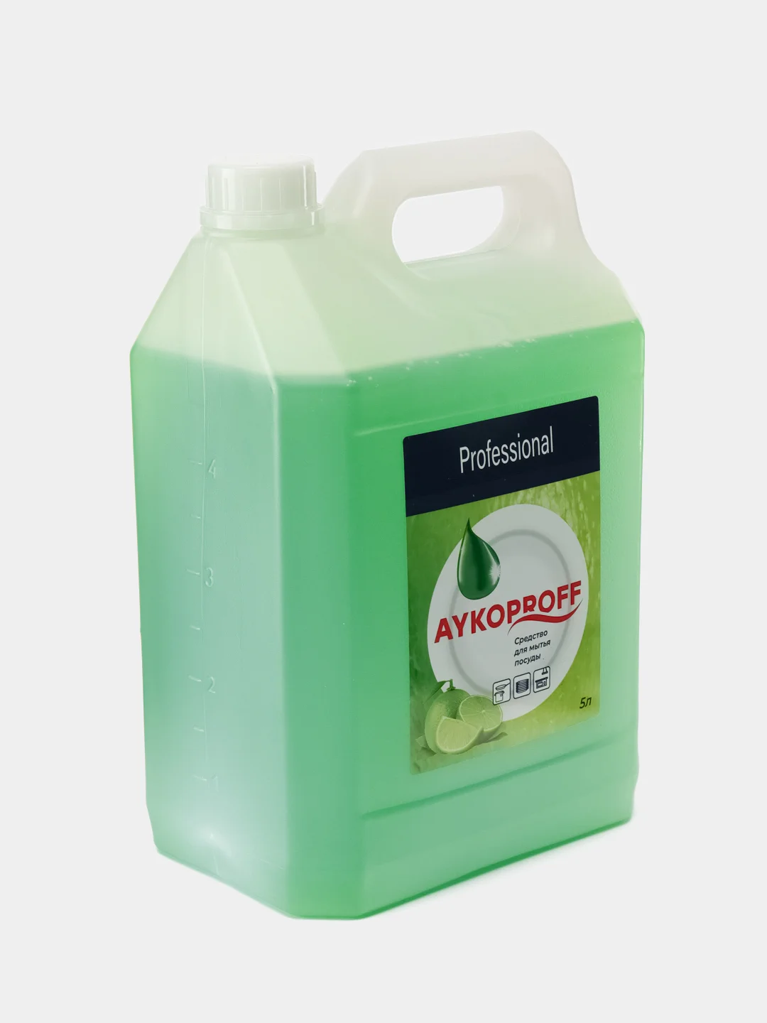 Гель-концентрат для мытья посуды AYKOPROFF Professional Лайм, 5л