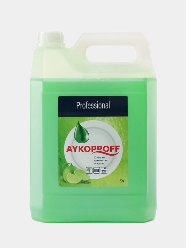 Гель-концентрат для мытья посуды AYKOPROFF Professional Лайм, 5л
