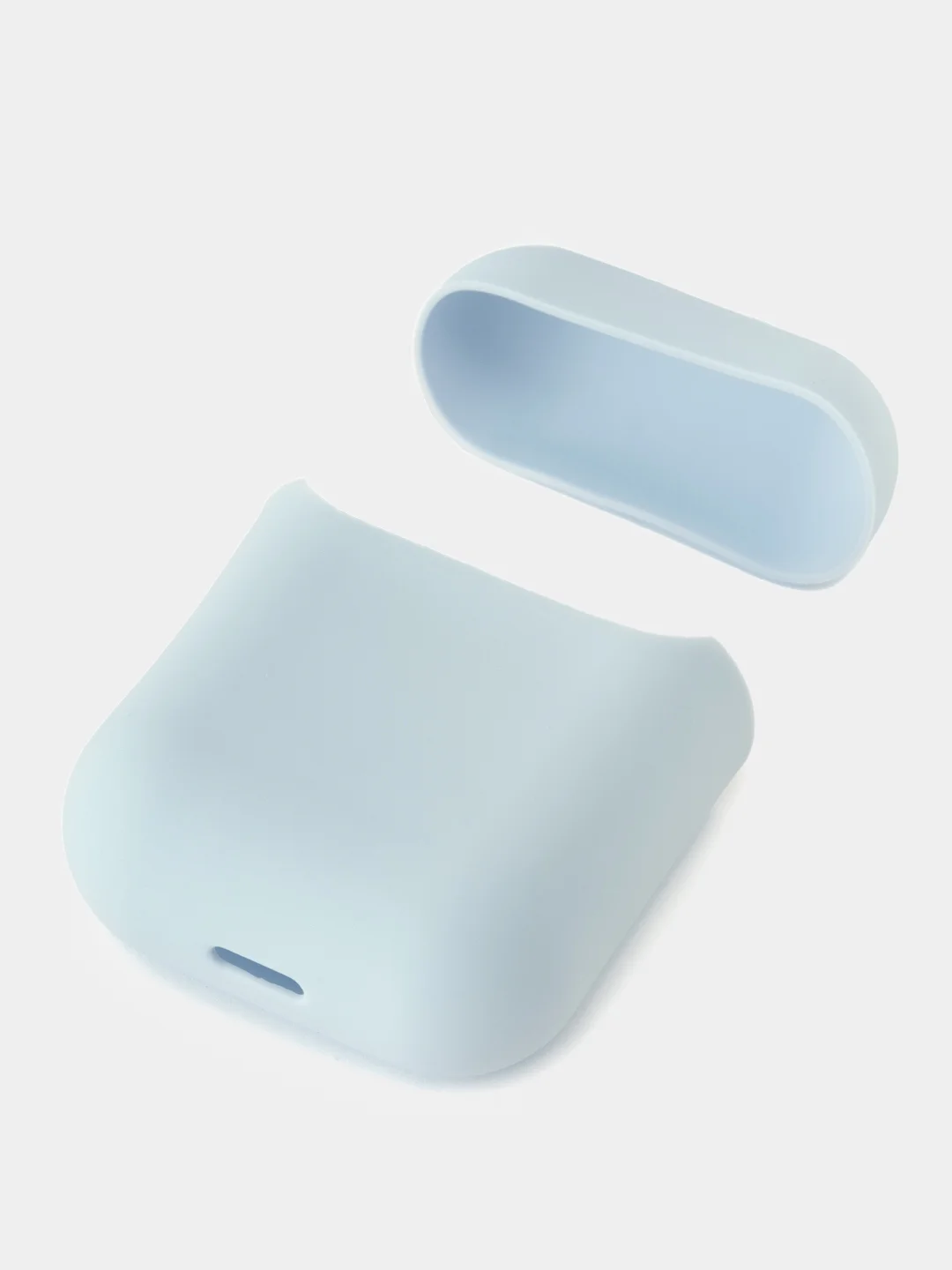 Голубой чехол для наушников AirPods 1/2 силиконовый