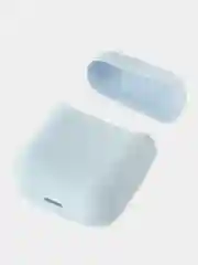 Голубой чехол для наушников AirPods 1/2 силиконовый
