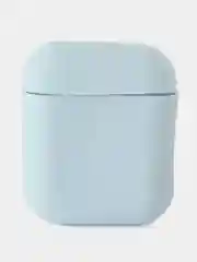 Голубой чехол для наушников AirPods 1/2 силиконовый