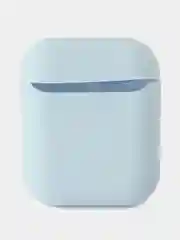 Голубой чехол для наушников AirPods 1/2 силиконовый
