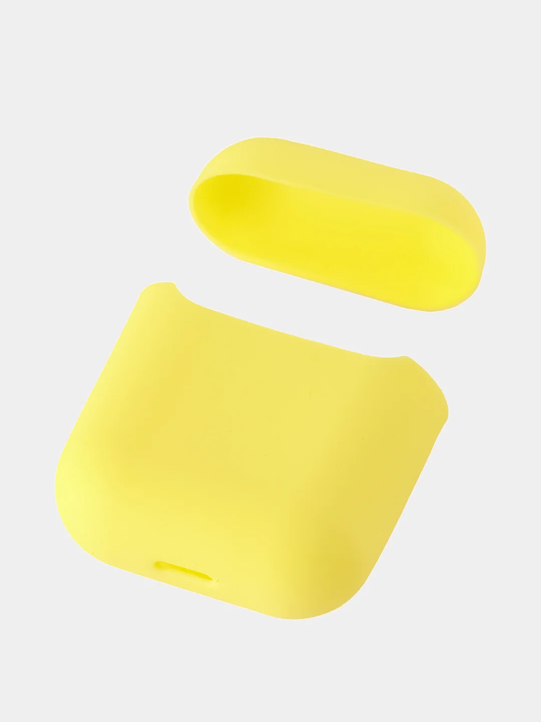 Желтый чехол для наушников AirPods 1/2 силиконовый