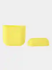 Желтый чехол для наушников AirPods 1/2 силиконовый