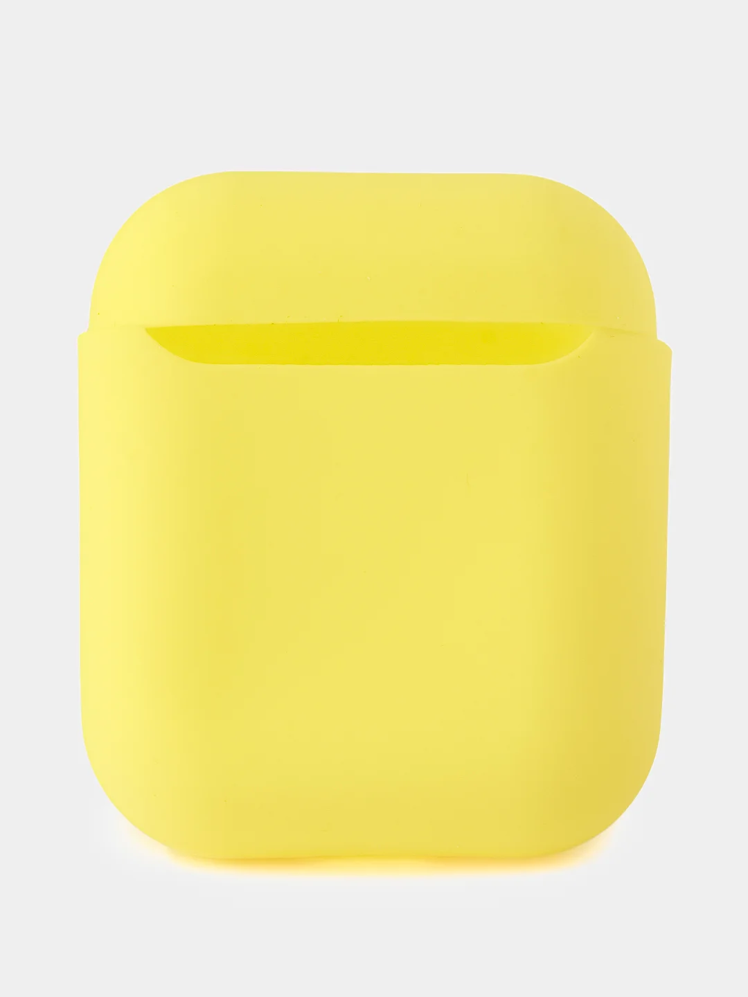 Желтый чехол для наушников AirPods 1/2 силиконовый