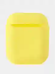 Желтый чехол для наушников AirPods 1/2 силиконовый